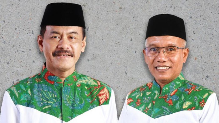 Pasangan yang diusung Gerindra dan PKB di Pilkada Wonogiri, Hartanto (kiri) dan Joko Purnomo.