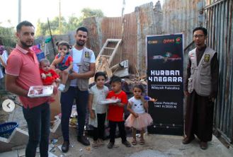 Pembagian daging kurban Indonesia di Gaza, Palestina
