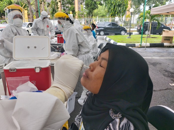 Tes swab massal bagi ASN di Pemprov Riau (Chaidir-detikcom)