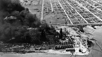 Ledakan terkait dengan amonium nitrat pun diketahui pernah terjadi di kawasan Texas, Amerika Serikat, pada tahun 1947. Keystone/Hulton Archive/Getty Images.
