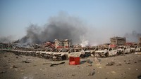 Masih di kawasan Asia, ledakan besar terkait dengan amonium nitrat juga pernah terjadi di kawasan Tianjin, China, pada tahun 2015. Getty Images.