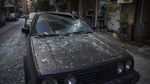Deretan Mobil yang Rusak Akibat Ledakan di Lebanon