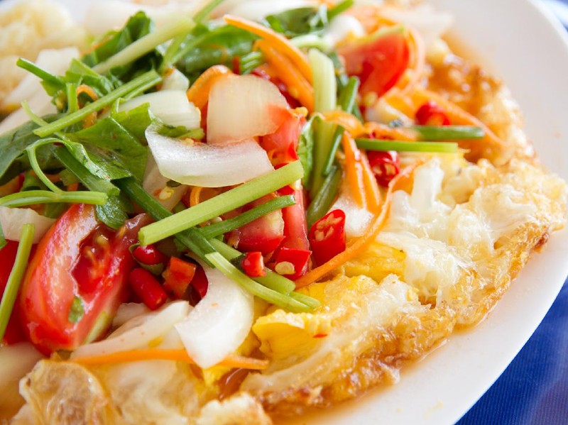 Resep Salad Telur Goreng ala Thai