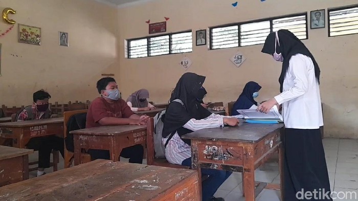 SMP Negeri 2 Jatibarang, Brebes, gelar pembelajaran tatap muka, Rabu (5/8/2020).