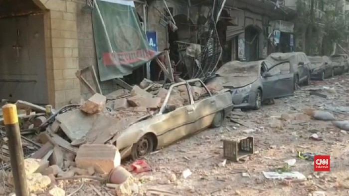 Thumbnail video kerusakan akibat ledakan di beirut