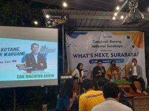 Cangkruk Bareng Milenial, Tim Machfud Arifin Janji Perhatikan Start Up