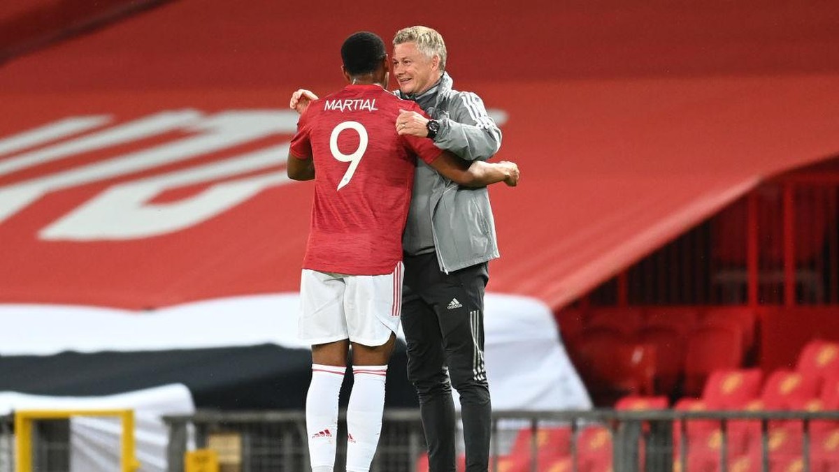 Anthony Martial mengilap di musim ini karena kepercayaan dari manajer MU Ole Gunnar Solskjaer. Foto: (Getty Images/Michael Regan)