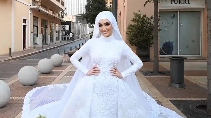 Foto pernikahan di Beirut berubah jadi Bencana