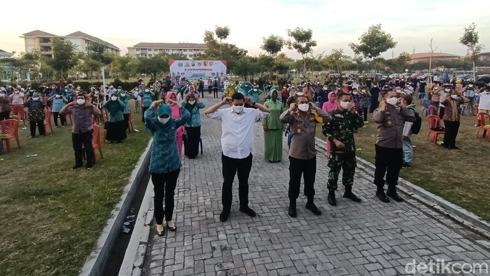 Gerakan Jatim Bermasker di Kota Kediri