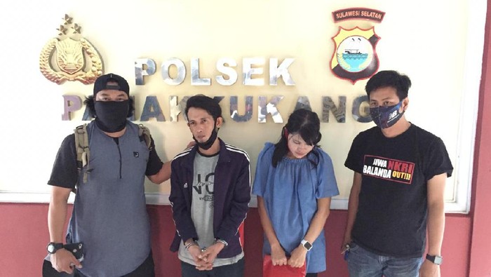 Pasutri ditangkap usai mencuri tas hingga motor di parkiran toko aksesoris (dok Istimewa)