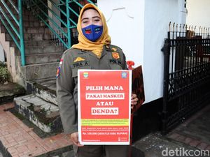 Ratusan Warga Bandung Ditegur Gegara Tak Pakai Masker