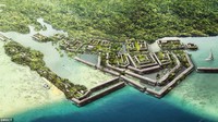 Kota kuno Nan Madol di Mikronesia yang tak ubahnya Atlantis. Kini keberadaannya terancam hilang akibat meningginya permukaan air serta pepohonan mangrove di sekitarnya yang semain tinggi dan tak terurus (dok BudgetDirect)