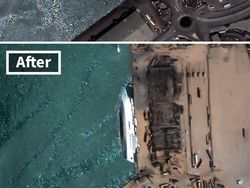 Foto Satelit Sebelum dan Sesudah Ledakan Lebanon
