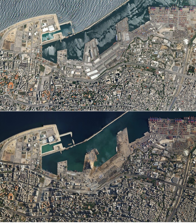 Foto Satelit Ledakan Lebanon