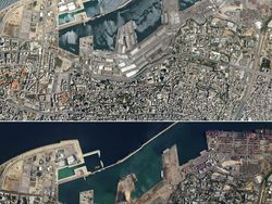 Foto Satelit Sebelum dan Sesudah Ledakan Lebanon