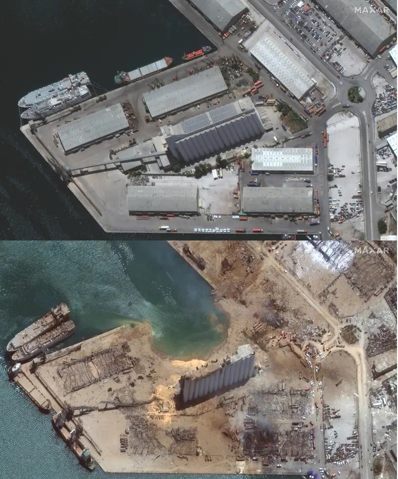 Foto Satelit Ledakan Lebanon