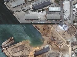 Foto Satelit Sebelum dan Sesudah Ledakan Lebanon