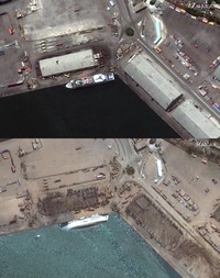 Foto Satelit Ledakan Lebanon