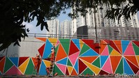 Peringatan Hari Ulang Tahun (HUT) ke-75 Kemerdekaan RI menjadi momentum bagi sejumlah kawasan di Jakarta untuk mempercantik diri.