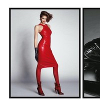 Giliran gaun merah yang membungkus perawakan Kaia, seolah membuat keseksiannya pun kian membara. (Foto: dok. Vogue Japan)