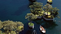 Parkipelago diciptakan sebagai ruak terbuka publik baru untuk bersantai dan melepas penat. Istimewa/dok.Bored Panda/Copenhagen Islands  