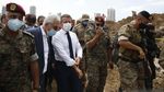 Presiden Prancis Kunjungi Lokasi Ledakan di Lebanon