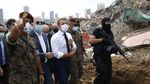 Presiden Prancis Kunjungi Lokasi Ledakan di Lebanon