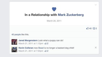 Walaupun sudah lama pacaran, baru di tahun 2011 Priscilla mengubah statusnya jadi in relationship dengan Mark Zuckerberg. Foto: istimewa