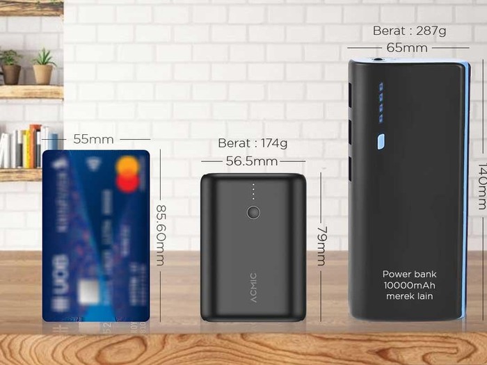 Power Bank 10 000 Mah Tapi Semungil Kartu Kredit