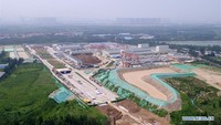 Diameter tersebut membuat terowongan ini menjadi terowongan perisai terluas alias terbesar di negara itu. Foto: Dok. Xinhua/Wang Kai