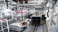 Terowongan ini nantinya akan dilewati kereta api dan juga jalan raya. Foto: Dok. Xinhua/Wang Kai