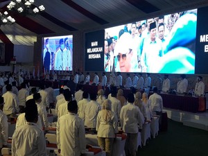 KLB Gerindra Pengukuhan Prabowo Ketum Dimulai, Sandiaga hingga Fadli Zon Hadir