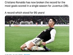 Juventus Kalah, Netizen Tetap Puja Ronaldo