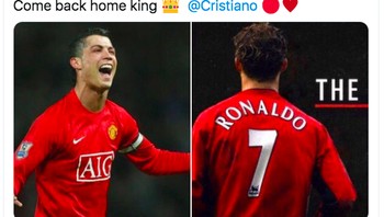 Fans MU ada yang nimbrung memintanya comeback ke Old Trafford. Foto: Twitter