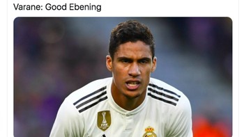 Varane menghentikan rekor Zidane yang tak pernah kalah bersama Real Madrid di fase knock out. Foto: Twitter