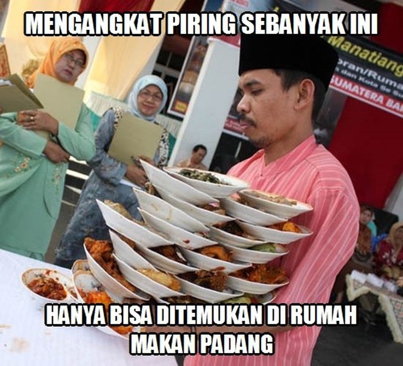 Meme tantang masakan Padang Meme tantang masakan Padang