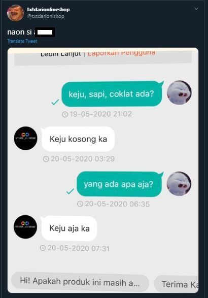 Percakapan kocak antara penjual makanan dan pembeli