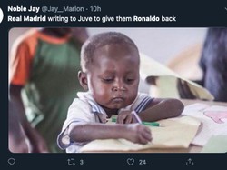 Meme Real Madrid minta Ronaldo balik dari Juve. (Foto: screenshot Internet/Twitter)