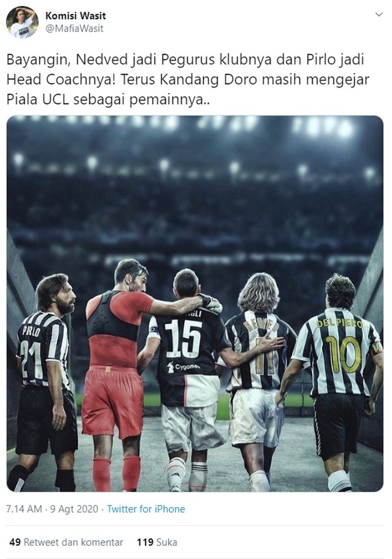 Usai Juventus menunjuk pelatih baru menggantikan Maurizio Sarri, meme Andrea Pirlo langsung bermunculan di media sosial.