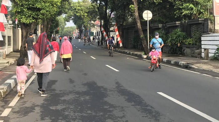 CFD di Jl. Cipete Raya, Jakarta Selatan Minggu (9/8) (Tiara Aliya Azzahra/detikcom).