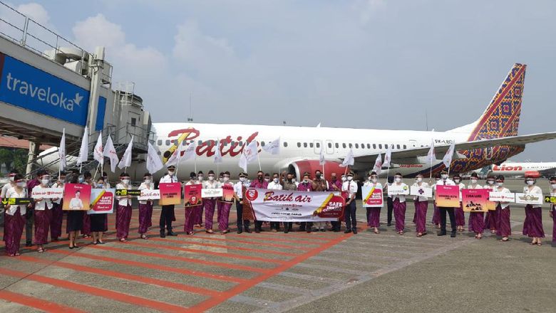INACA Indonesia National Air Carriers Association (INACA) saat launching kampanye safe travel.