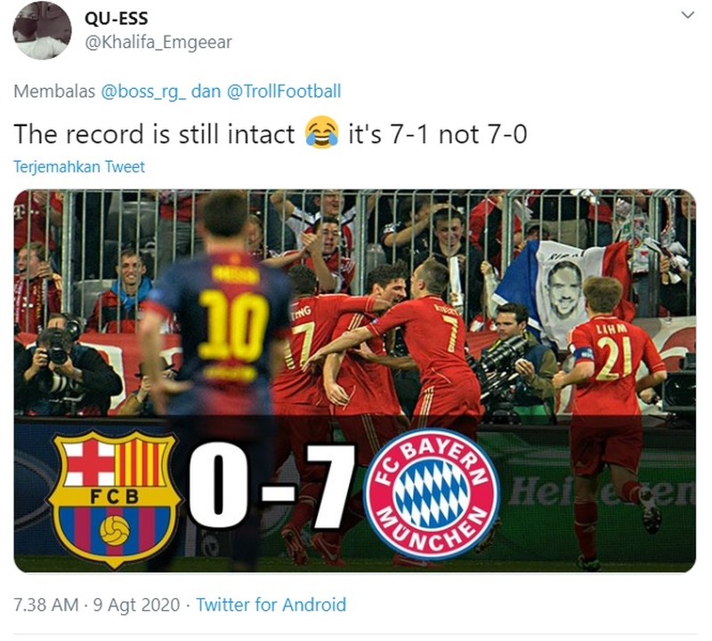 Meme Bayern Munich Bantai Chelsea di Liga Champions