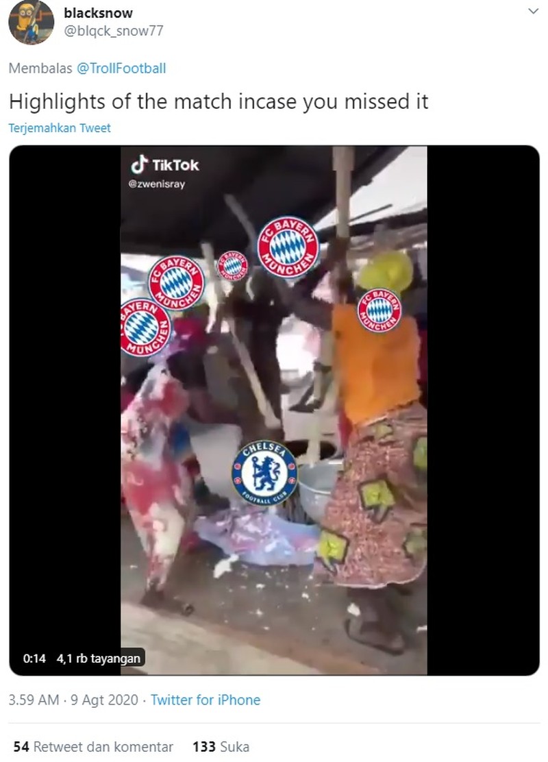 Meme Bayern Munich Bantai Chelsea di Liga Champions