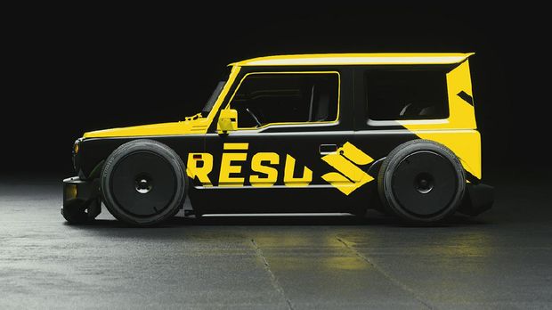 Modifikasi digital Suzuki Jimny jadi mobil ceper