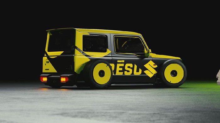 Modifikasi digital Suzuki Jimny jadi mobil ceper