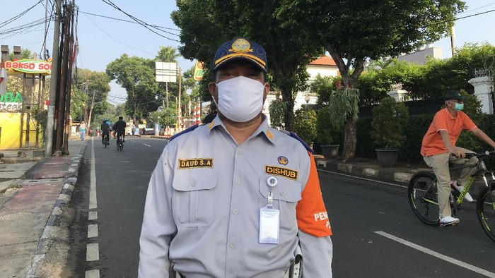 Penanggung Jawab Kawasan Khusus Pesepeda Cipete Raya, dari Dishub Pancoran, Daud