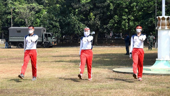 Suasana latihan Paskibraka di Cibubur