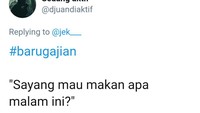 Gombal sama pacar kalau habis gajian mah beda. Pacar mau makan ketoprak aja langsung dipanggilin Chef Juna. Halu tingkat tinggi. Foto: twitter @jek__