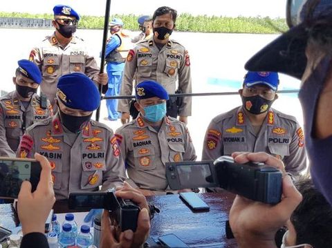Konpers penemuan jenazah Brigadir Ivan Dilasman, salah satu polisi yang hilang saat speed boat tenggelam di laut Kaltara