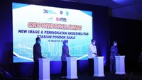 Groundbreaking juga dihadiri Wali Kota Tangerang Selatan Airin Rachmi Diany, Direktur Utama KAI Didiek Hartantyo, dan Direktur Utama JRP Trisna Muliadi.